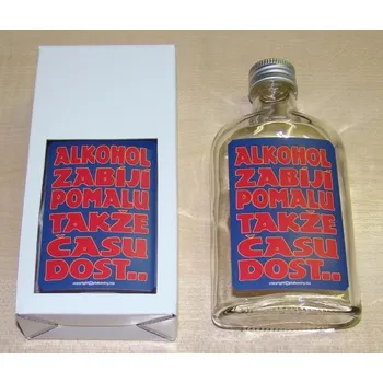 Placatka Skleněná placačka Alkohol zabíjí pomalu 327941