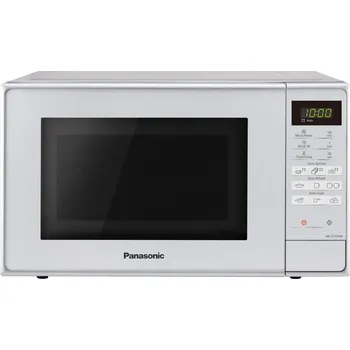 Mikrovlnná trouba Panasonic NN-ST23RM kompaktní mikrovlnná trouba (800W, 5 úrovní výkonu, otočný talíř o průměru 255 mm, ovládání otočným ovladačem), stříbrná