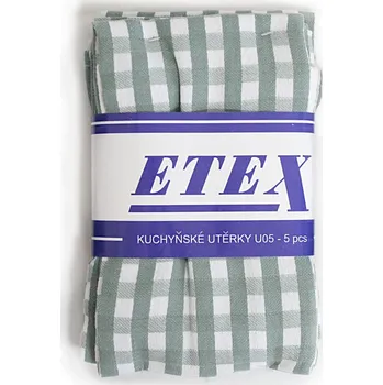 Utěrka ETEX Bavlněné utěrky KLASIK - 5 kusů U05-4-zelena 50x70 cm