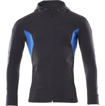 Pánská mikina MASCOT® Mikina s kapucí na zip Černá modrá/Azurová modrá Velikost: XS