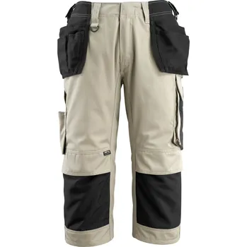 Dámské kalhoty MASCOT® Tříčtvrteční kalhoty se závěsnými kapsami Světlá khaki/Černá Velikost: 46