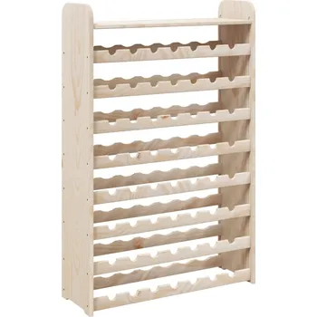 Stojan na víno Regál na víno s horní policí masivní borovice 4007562 72,5 x 25 x 111,5 cm přírodní