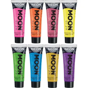 Speciální výtvarná barva UV Glitter Barva na obličej a tělo v tubě 12 mlBarva Modrá 329220