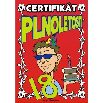 Žertovný předmět Certifikát plnoletosti (kluk) 327796