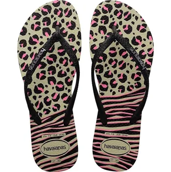 Dámské žabky Žabky Havaianas SLIM ANIMALS dámské, černá barva, na plochém podpatku, 4147964.0006 99X, EUR 35/36