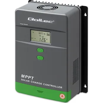 solární regulátor Qoltec 53665 Solární regulátor nabíjení Qoltec MPPT s teplotním senzorem 60A | 12V / 24V | LCD | Bluetooth | Aplikace | Gel | LiFePO4 (Pokročilý regulátor nabíjení pro fotovoltaické systémy, který zajišťuje maximální účinnost nabíjení baterií díky)