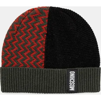 Čepice Čepice s vlnou Moschino zelená barva, M3338 65448 M3338.65448 79B, vel. ONE SIZE