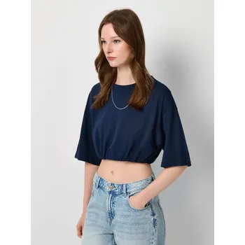 Dámská móda Zkrácené tričko - M - House - ocelově modrá - 544II-95X