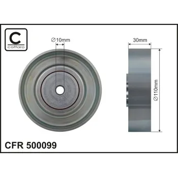 Vratna/vodici kladka, klinovy zebrovy remen, 500099