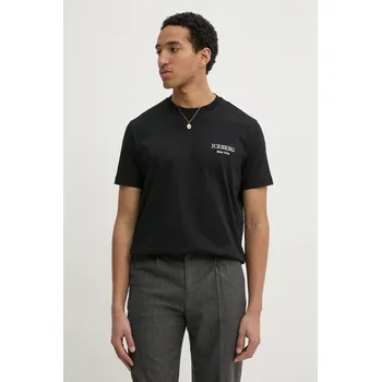 Pánské tričko Bavlněné tričko Iceberg F046.6327 černá 99X, vel. M