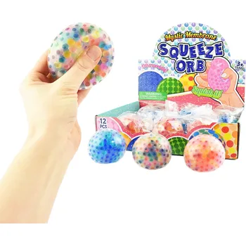 Robetoy Mačkací míček s barevnými kuličkami - antistresový