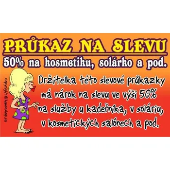 Žertovný předmět Průkaz Průkaz na slevu (pro ženský) 327910