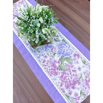 ubrus Běhoun – ubrus na stůl barevné hortenzie | 35 x 89 cm (Rozměr: 35 x 89 cm)
