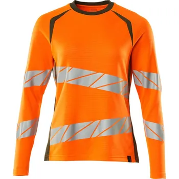 Pánské tričko MASCOT® Triko s dlouhým rukávem Hi-vis oranžová/mechově zelená Velikost: XS