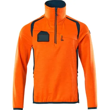 Pánská mikina MASCOT® Fleecová mikina s krátkým zipem Hi-vis oranžová/tmavě petrolejová Velikost: 4XL