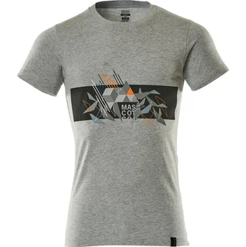 Pánské tričko MASCOT® Triko Šedá melánž/hi-vis oranžová Velikost: XL