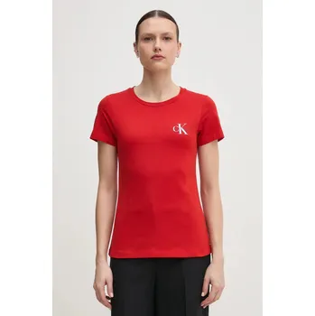 Pánské tričko Bavlněné tričko Calvin Klein Jeans 2-pack červená barva, J20J219734 33X, vel. XL