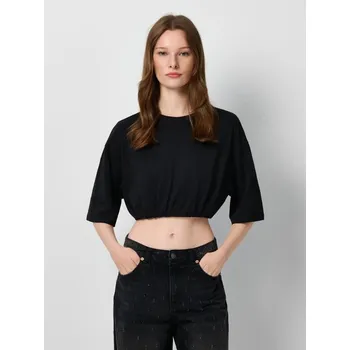 Dámské tričko Zkrácené tričko - M - House - černá - 544II-99X