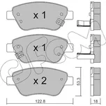Sada brzdových destiček, kotoučová brzda, 822-321-4