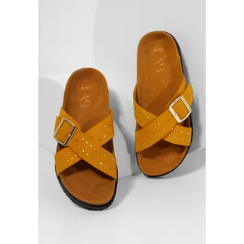 Dámské pantofle Semišové pantofle Answear.LAB dámské, žlutá barva L.2108005 11X, EUR 36