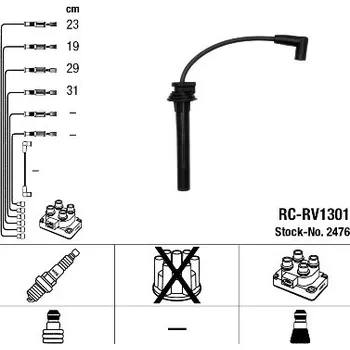 Zapalovací kabel Sada kabelů pro zapalování, 2476