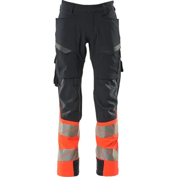 MASCOT® Kalhoty s kapsami na stehnech Černá modrá/hi-vis červená Velikost: 47