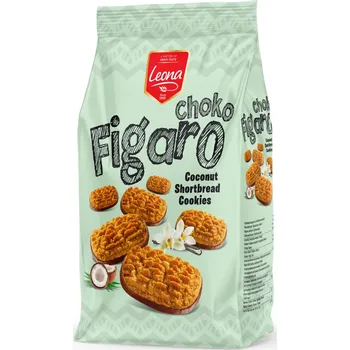 Cukrovinka Figaro choko - kokosové sušenky s vanilkou a čokoládovou polevou - Leona 300g