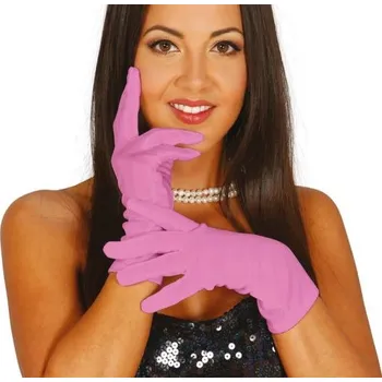 Karnevalový doplněk Látkové rukavice růžové Fiestas Guirca