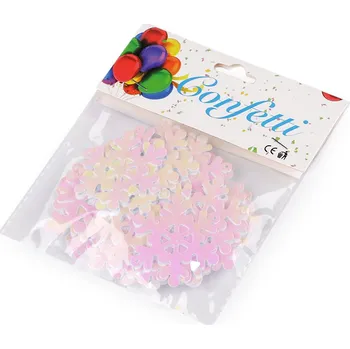 Konfety vánoční vločky, barva 2 (Ø40 mm) bílá AB