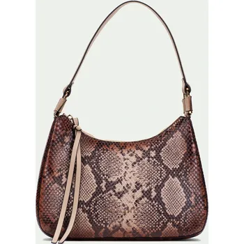 Módní doplněk Hispanitas BI254149 hadí vzor malá na zip hnědá