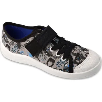 Chlapecké tenisky Tenisky plátěnky kecky Befado 351X041 351Y041 MUSIC šedé, suchý zip velikost: 33