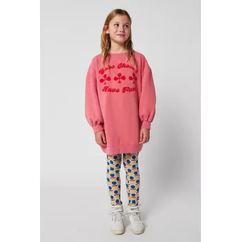 Dámské šaty Dětské bavlněné šaty Bobo Choses Have Fun 225AC087 růžová 30X, vel. 135/148