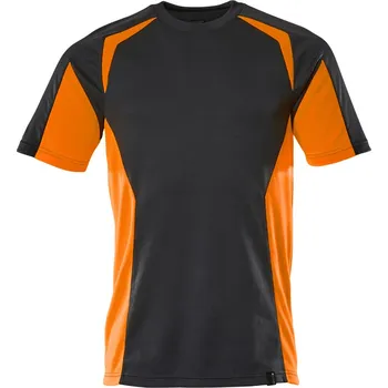 Pánské tričko MASCOT® Triko Černá modrá/hi-vis oranžová Velikost: XL