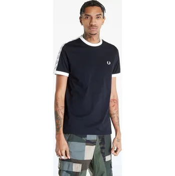 Pánské tričko Tričko FRED PERRY Taped Ringer T-shirt Black L