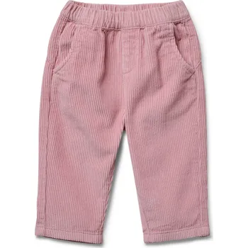 706257 - Tchibo - Dětské navlékací manšestrové kalhoty – střih »Jona« - pro miminko - vel. 62/68 - barva: růžová