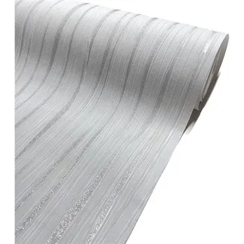 Tapeta Vliesové tapety na zeď stříbrné vlnovky na šedém podkladu