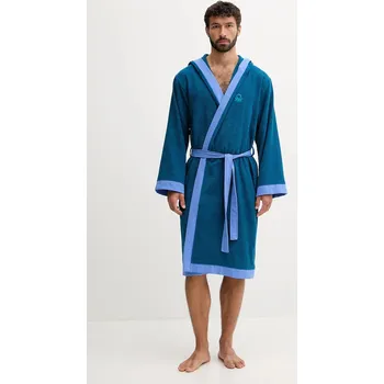 Dámský župan Bavlněný župan United Colors of Benetton tyrkysová barva, 6ORD2801R 69X, vel. S