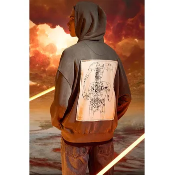 Pánská mikina Mikina Medicine pánská, modrá barva, s kapucí, s potiskem RW24.BLM851 95X, vel. S