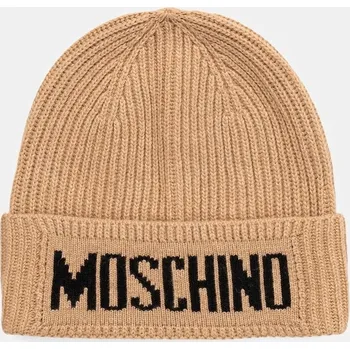 Čepice Čepice s vlnou Moschino hnědá barva, M5875 60808 M5875.60808 82X, vel. ONE SIZE