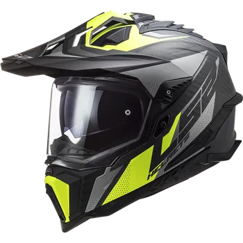 Helma na motorku Enduro helma LS2 MX701 EXPLORER C FOCUS M.Titanium H-V Yellow - 2XL