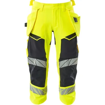Dámské kalhoty MASCOT® Tříčtvrteční kalhoty se závěsnými kapsami Hi-vis žlutá/černo modrá Velikost: 44