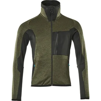 Pánská mikina MASCOT® Fleecová mikina na zip Mechově zelená/černá Velikost: 2XL