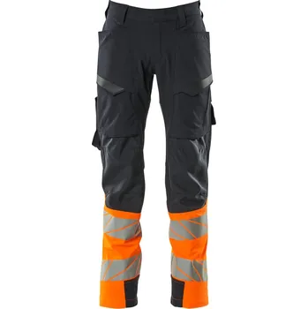 MASCOT® Kalhoty s kapsami na stehnech Černá modrá/hi-vis oranžová Velikost: 47