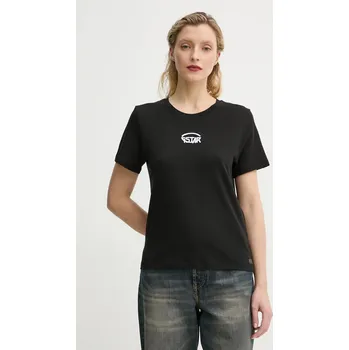 Pánské tričko Bavlněné tričko G-Star černá barva, D26417-C954 D26417.C954 99X, vel. M