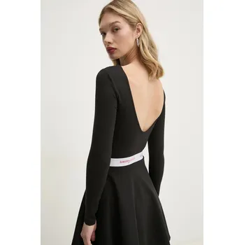 Dámské šaty Šaty Tommy Jeans černá barva, mini, DW0DW19465 99X, vel. XL