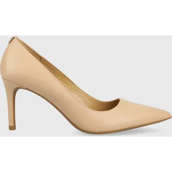 Dámské lodičky Kožené lodičky MICHAEL Kors Alina 40F2HNMP2L.660 béžová 80X, EUR 37