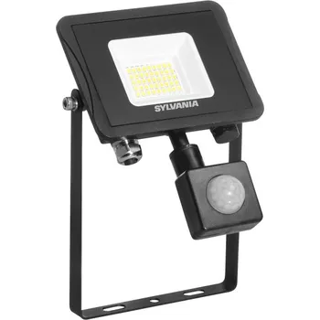 Venkovní osvětlení SYLVANIA 0090167 SylFlood exteriérový reflektor se senzorem LED 27W 3000lm 4000K IP65 černá
