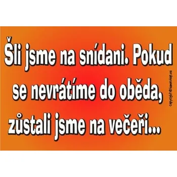 Žertovný předmět Certifikát Šli jsme na snídani ... 327829