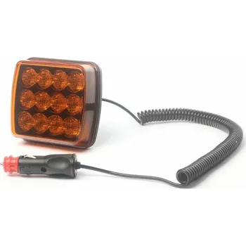 Žárovka Výstražné LED světlo vnější oranžové do CL zásuvky , 12-24V 12LED 5W Homologace