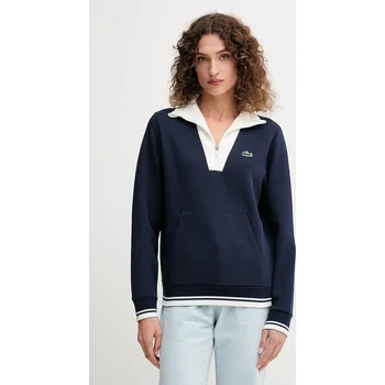 Dámská mikina Mikina Lacoste dámská, tmavomodrá barva, s aplikací, SF8634 59X, vel. 40